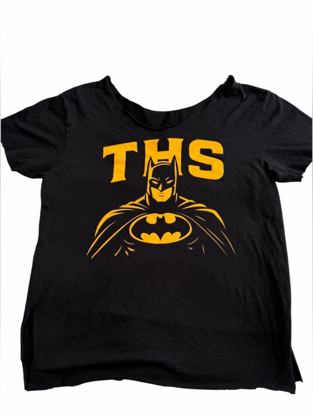 Batman Graphic Tee /Custom Cropped Raw Hem | Edgy Street Style (002)